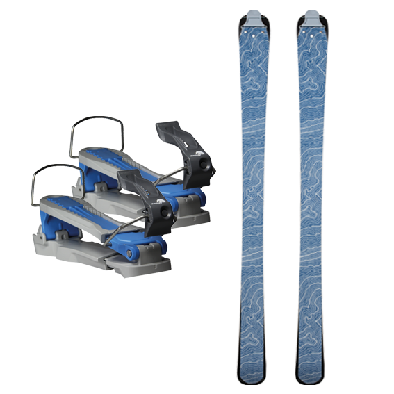 hybrid kids skin startup ski touring adapter for kids set