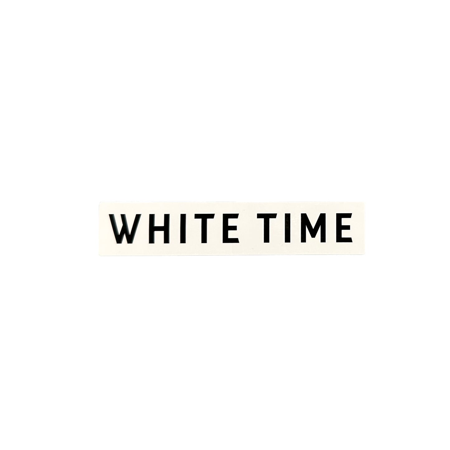 WHITE TIME Logo Sticker