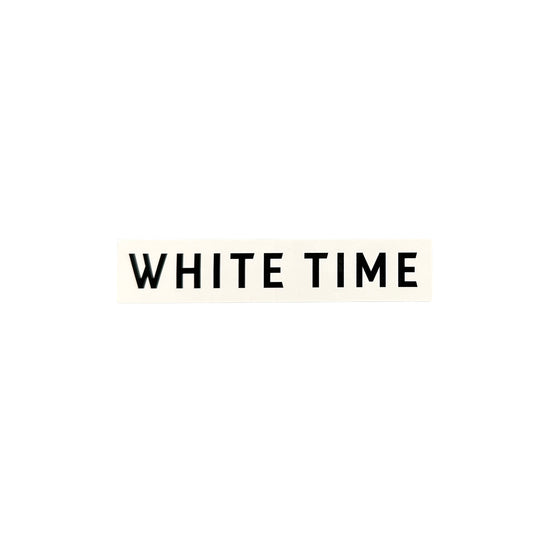 WHITE TIME Logo Sticker